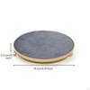 Jewelry Display Tray Round with Metal Rim Soft for Boutique Counter