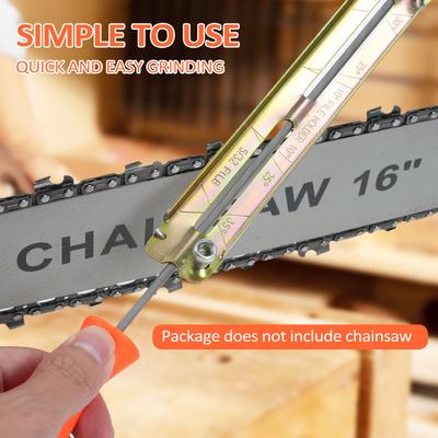 Chainsaw Sharpener File Kit, File Handle, File, Flat Files, File Holder, Limit Ruler, Used To