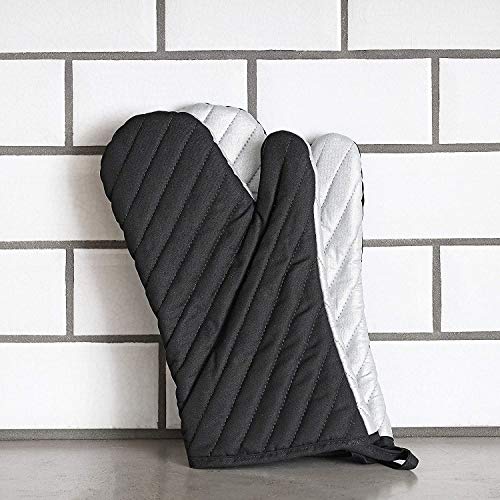 [BLKP] Pearl Metal Mittens, Silver-Tone Backing, Limited Edition, Black, Set of 2, BLKP Black, N-7738, Width 18 X Depth 2.5 X Height 30cm