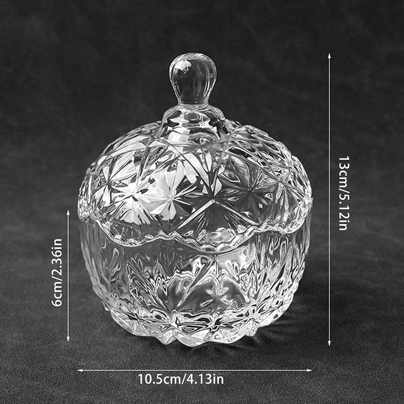 

Прозрачная стеклянная банка Банка для хранения Свадебная банка для конфет Банка для воска Стеклянная посуда с крышкой Точечные шкатулки для драгоценностей