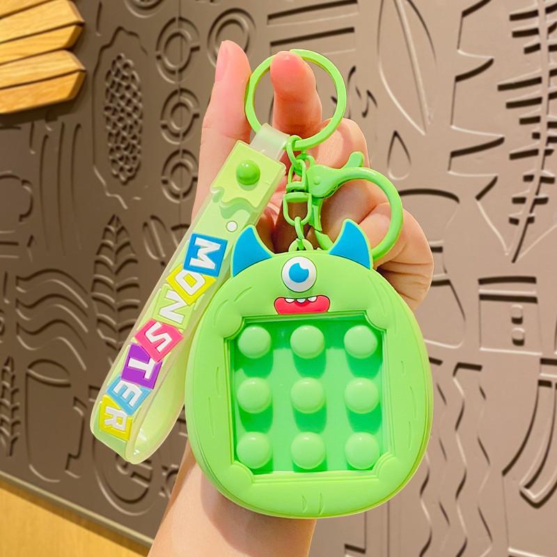 Stress Monster Cute Relief Squeeze Toy Keychain Adorable Pvc Zinc Gift Alloy