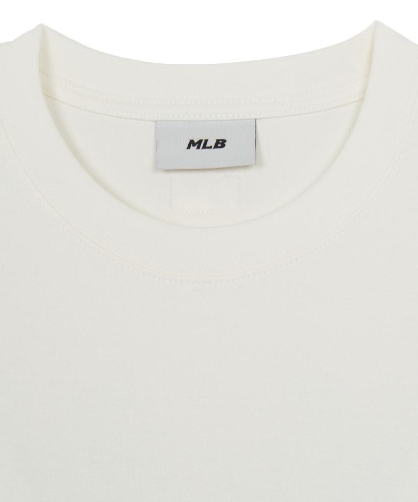 Emelbi Vintage Denim-Like Monogram Big Lux Oversized Short Sleeve T-Shirt Ny (Cream)