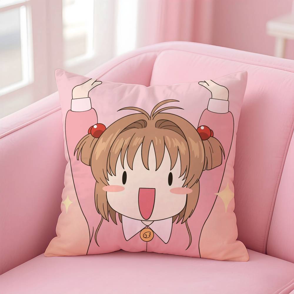 Cartoon Anime C-Cardcaptor S-Sakura Pillow Case pattern printing pillowcase living room sofa cushion cover bedroom room decor