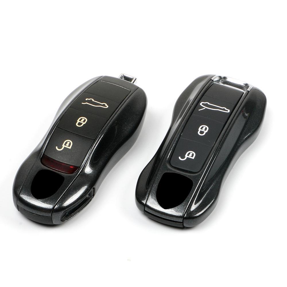 Porsche Cayenne, Macan, 718, 911, Boxster, Taycan Carbon Gray Key Shell Replacement