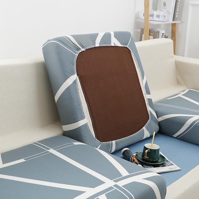 Leaves Stretchy Sofa Furniture Seat Cushion Cover Printed Sofa Cover Half Package Couch Stretch Slipcover Funiture Protector 1 /2 /3 /4 Seater