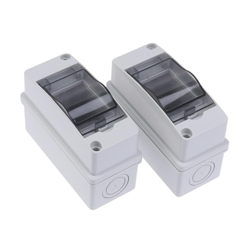 2/1Pcs Power Distribution Protection Box Circuit Breaker Box Waterproof Distribution Box For El Workshop Power Stations