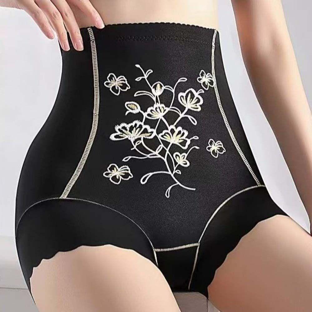 Embroidery Flower Postpartum Body Shaper Shapewear Tummy Control Underwear Cheongsam