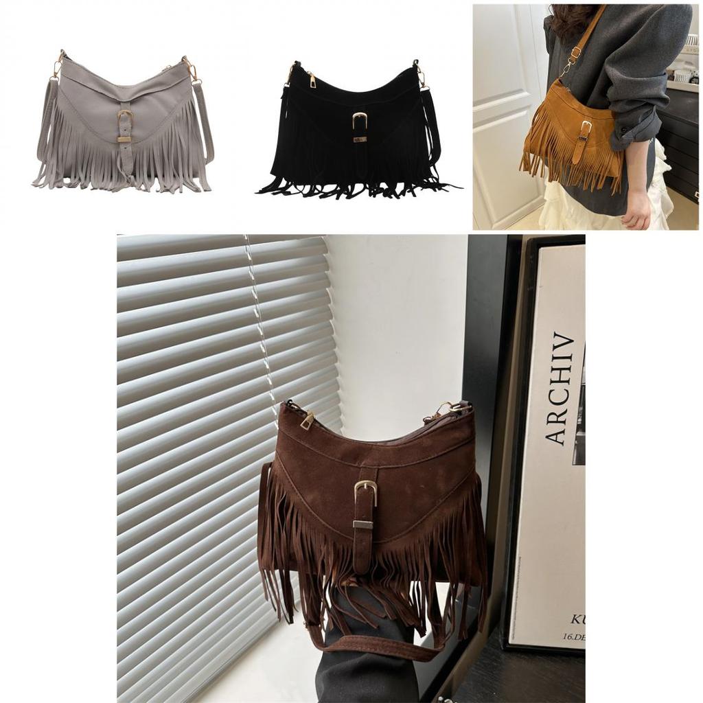 Bohemian Fringe Bag For Women Small Shoulder Crossbody Ethnic Travel Purse