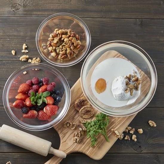 HARIO Heat-Resistant Glass Bowl Set 3 900ml 1500ml 2200ml Mixing Cooking Gift MXPN-3704