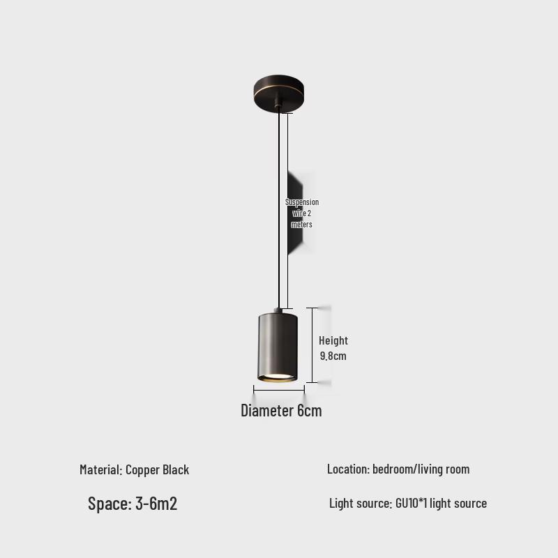 Light Luxury Minimalist Bedside Pendant Spotlight