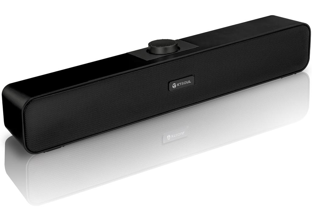 KTSOUL [2024 Edition G-311-1 Model] PC Speaker, Stereo Sound, USB Speaker, USB Powered, AUX Connection, W-Bass, for Desktops, Laptops, Smartphones,