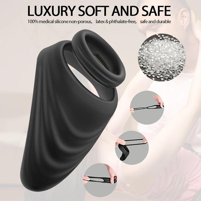Penis Ring Silicone Semen Lock Ring Delay Ejaculation High Elasticity Time Lasting Cock Ring Sex Toys for Men Couples Adult 18+