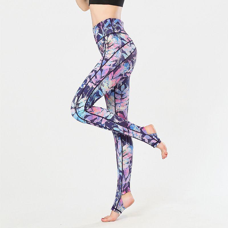 Anchored Yoga Pants Women's Tight High Waist Gym Pants Dance Pants Print Leggings Stretch Quick-Drying Fitness Pants