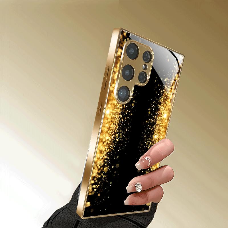 Modische Atmosphäre Einfachheit Hochwertige Galvanisierte Glas-Handyhülle für Samsung Galaxy S26 S25 S24 S23 S22 S21 FE Ultra Plus