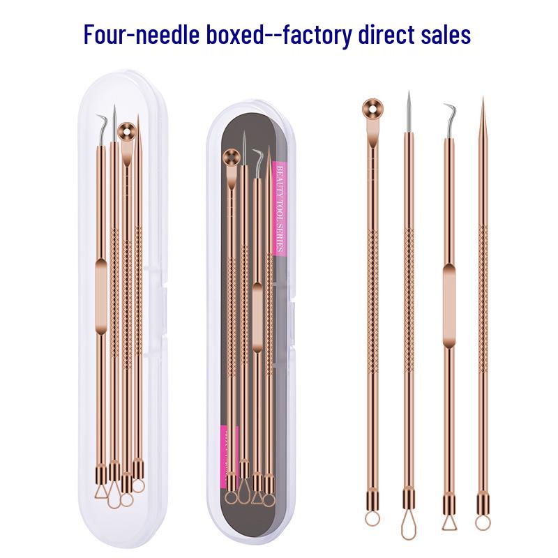 Stainless Steel Blackhead Remover Tool - Needle & Clip for Acne and Makeup.