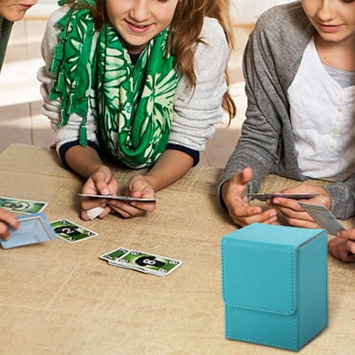 Magnetic Closure Deck Card Storage Box, Ultraman Card Storage Box, Card Deck Game Box for Collectible Playing Cards Compatible with PTCG Commander Dec