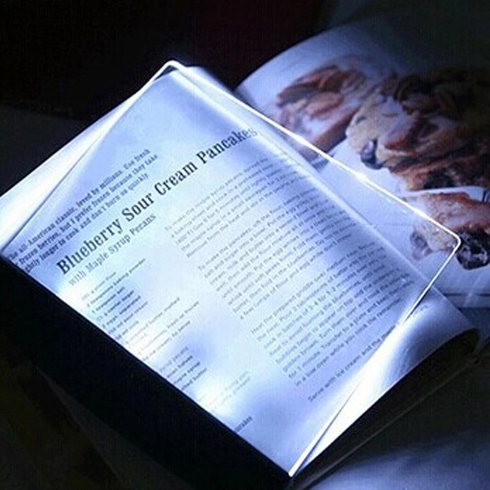 Innovative LED Flat Plate Book Reading Night Light Portable Eyes Protective Desk Lamp for Family Bedroom