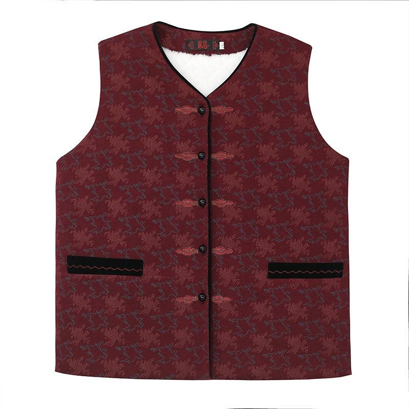 Women's Large Size Vest Autumn and Winter Women's Fleece Vest Winter Vest Thickened Vest
