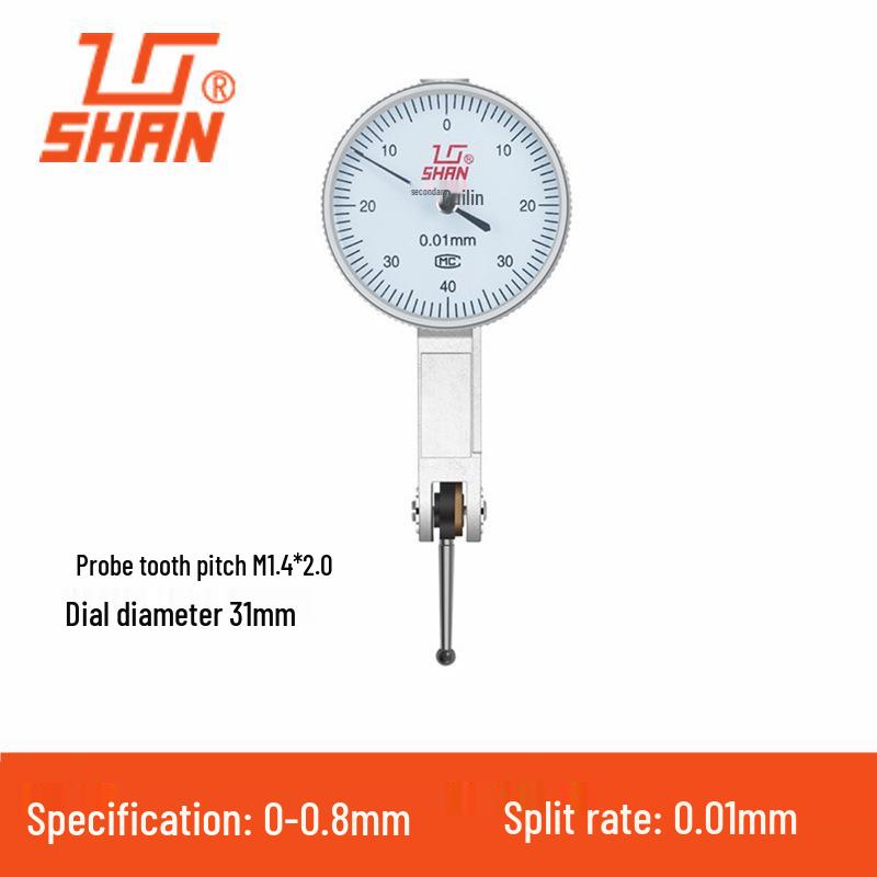 Guilin Precision Lever Dial Indicator Micrometer 0-0.8mm Calibration Gauge