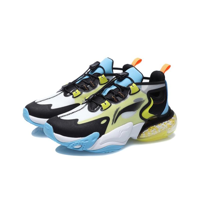Li Ning Kids Half Palm Air Cushion Non-Slip Shock Absorbing Wear-Resistant Breathable Lightweight Low-Top Running Shoes Kids Running Shoes YKCR052-3