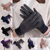 Suede Women's Warm Gloves with Warm Lining Outdoor Sport Glove for Autumn Winter