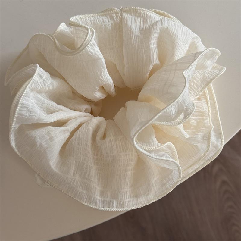 1 Stück Sanfte Spitze Plissiertes Großdarm Haarband Damen Premium Sinn Binden Haar Gummiband Stirnband Extra Große Kopfblume Haarband