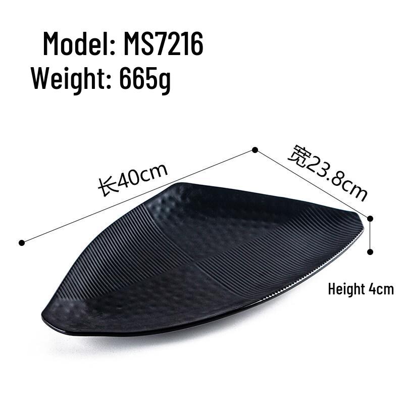 

Black Frosted Melamine Rectangular Serving Tray