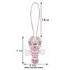 Cute Handmade Crayfish Keychain Rhinestone Beaded Creative Crab Pendant Bag Lanyard Accessories Gifts