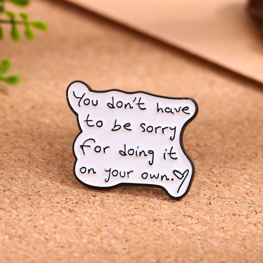 Creative Cartoon English Alphabet Series Alloy Brooch Fashion Versatile Metal Badge Clothes Accessories Clothing
