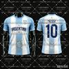 2026/27 Argentina Fan Commemorative Soccer Jersey Quick Dry Breathable Comfortable Soccer Sportswear Shirt for Kids and Adults