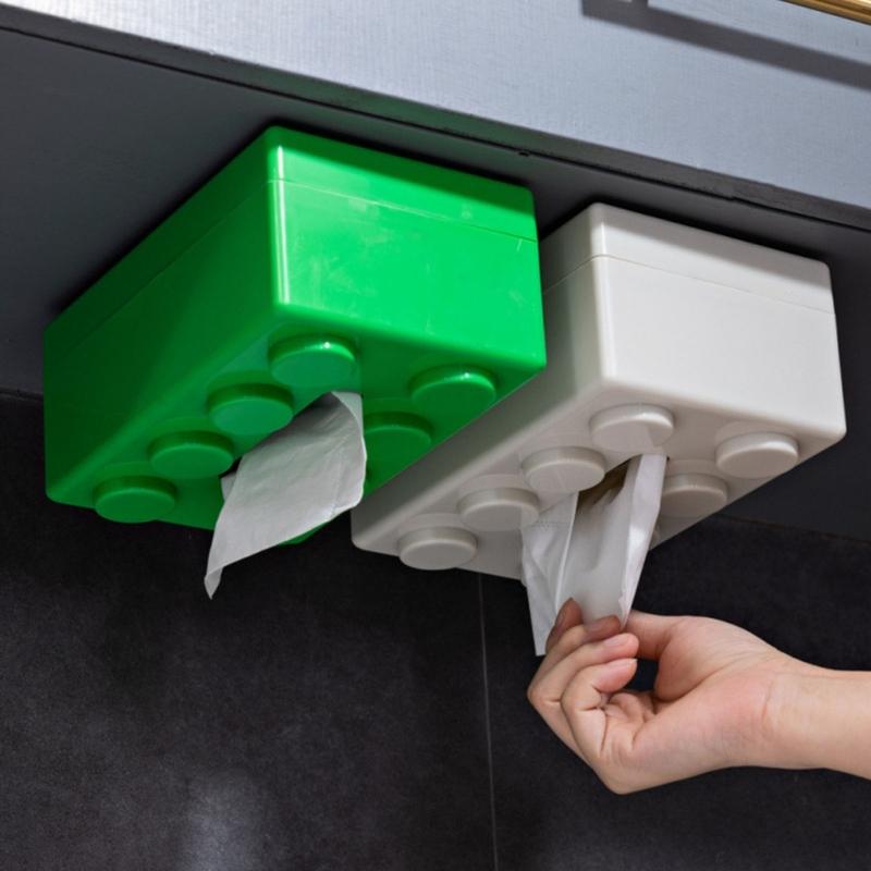 Innovative Brick Design Tissue Holder Multipurpose Desktop Paper Towel Organizer Napkin Dispenser Kitchen Decoration