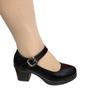 Shallow thick heel round head Mary Jane shoes autumn new soft sole medium heel single shoes casual shoes