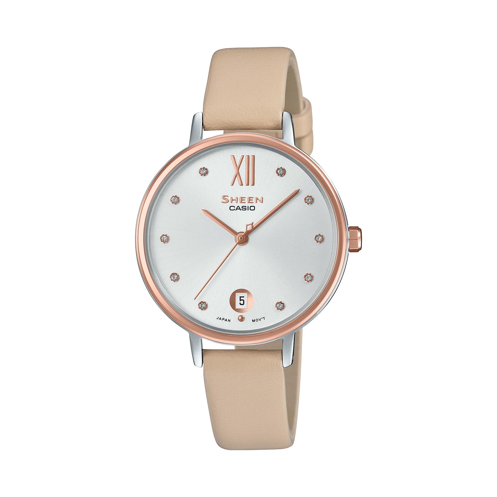 

Casio Men s Analog Quartz Watch SHE-4530PGL-7A білий