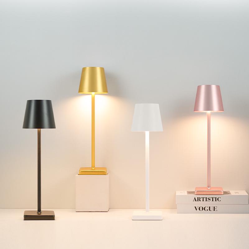 All-Aluminum USB Charging Touch Table Lamp - Modern Minimalist Night Light