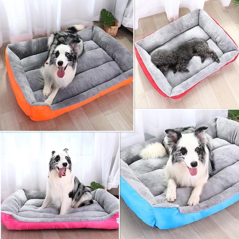 Large Square Nest Pet Large Dog Bed for Small Medium Dogs Soft Fleece Nest Big Dog Sofa Bed Winter Warm Cat House for Pet