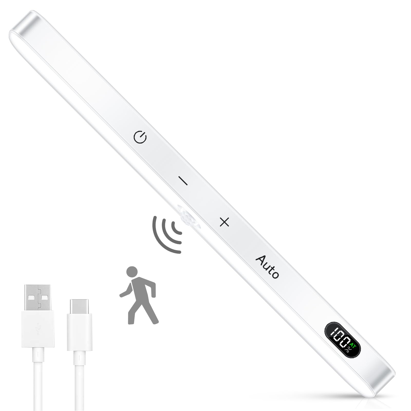 

WILLED 1 шт. Кухонное освещение, Свет с датчиком движения, Внутренний светодиодный светильник для коридоров, лестниц, прихожих, спален, Перезаряжаемый светильник для шкафа, 60