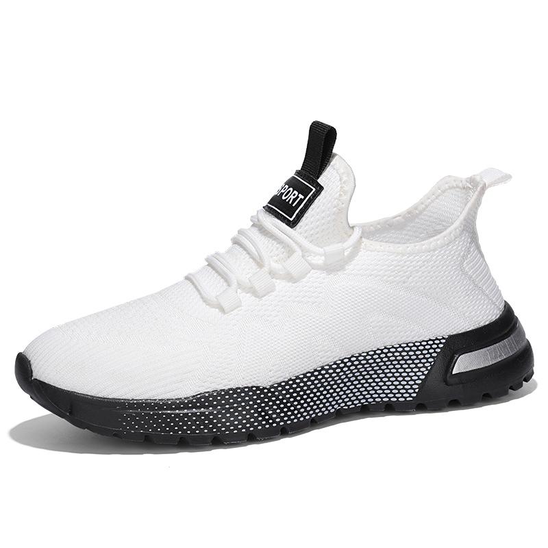 

YRZL Mens Running Shoes Breathable Wear Resistant Non Slip Air Mesh Sneakers Plus Size Comfortable Trendy White Sneakers for Men 39 белый