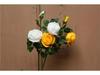 Handcrafted Rose Bouquet: Silk, Diamond Accents, Red & Pink for Living Room Decor