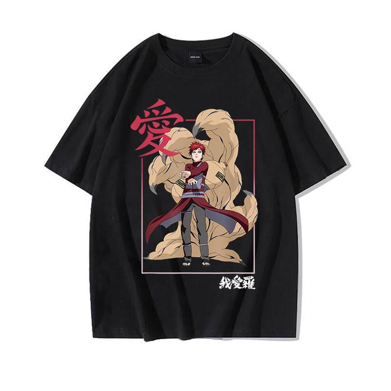 

Наруто Однохвостый Столп Силы Я Люблю Ло Футболка Лето Мужчины и Женщины Лето Новинка Свободный Хлопок Короткий рукав Уличная одежда S