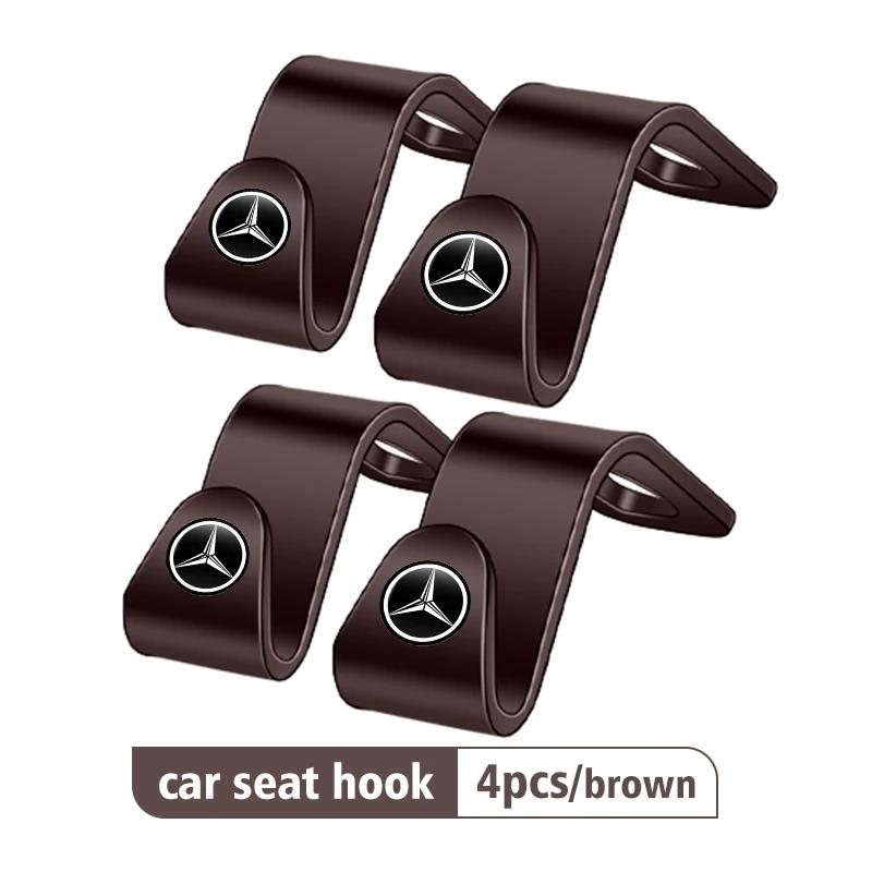 2pcs Car Headrest Hook Storage Hanger Back Seat Organizer Holder For Mercedes Benz AMG A C E S G Class W201 W210 W108 W204 W205