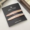 Korean Gold Label Willow Leaf Hairpin - French Style, Simple & Elegant Side Clip