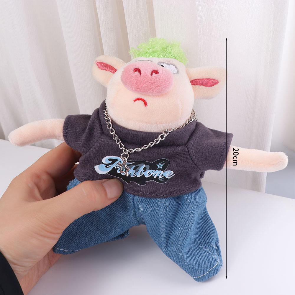 1 Set Hat Cotton Doll's Clothes T-shirt Plush Doll Clothes 20cm Cotton Doll Clothes  Children's Gift