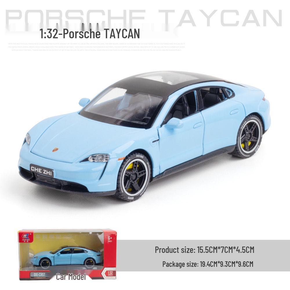 

Игрушка из сплава Porsche Taycan: Звуковая и световая модель спортивного автомобиля для детской коллекции