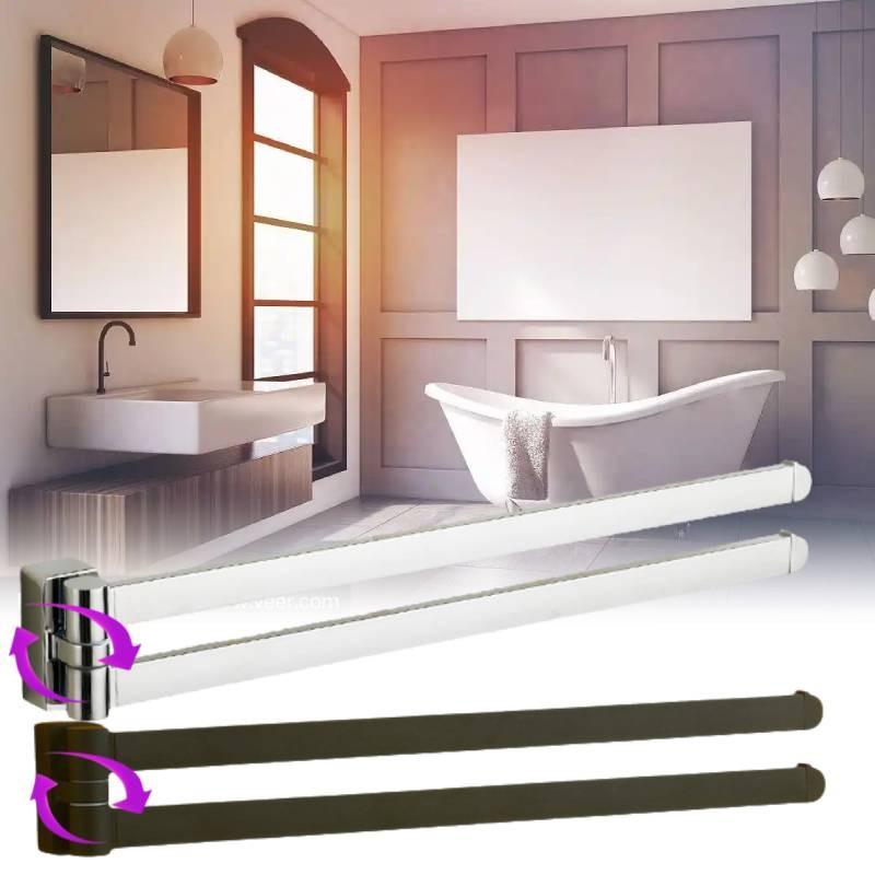 Towel Bgl Swivel Rail 2 Floor Stainless Steel Bathroon Wall Mounted Rack Towel