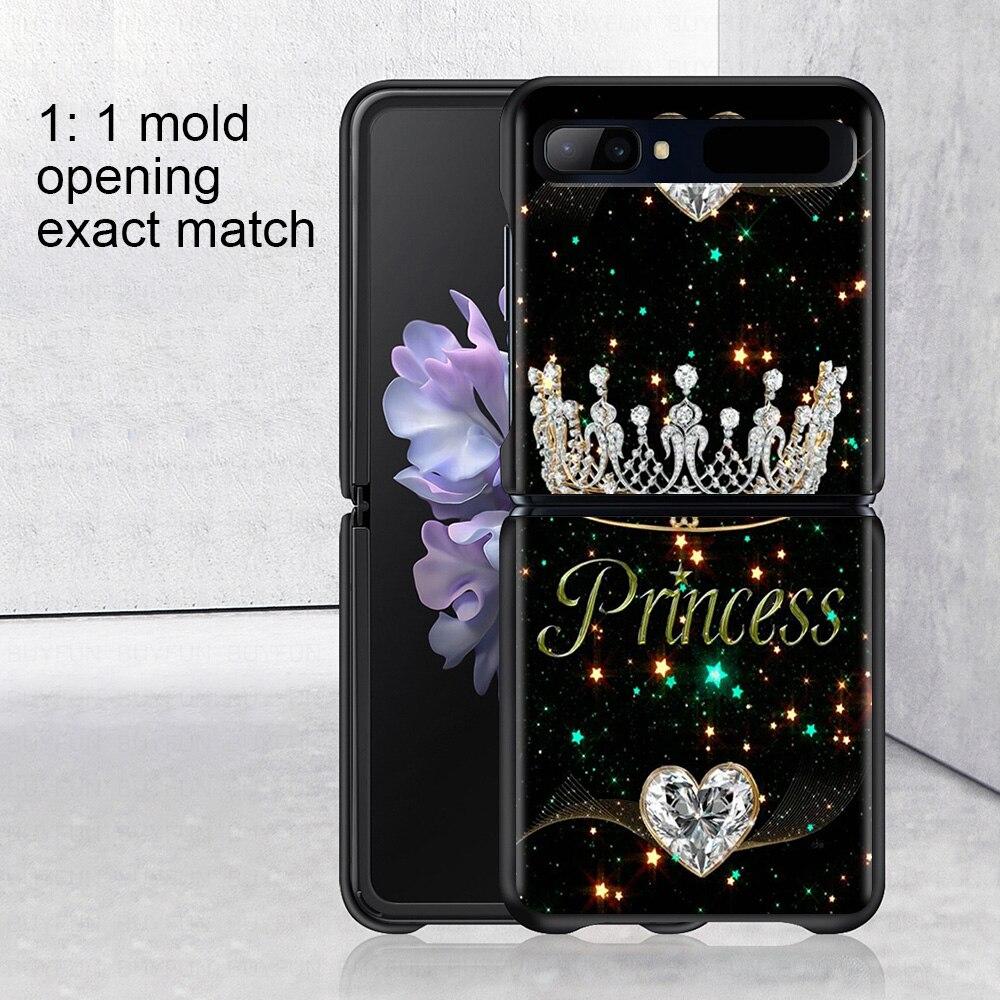 Etui Na Telefon Zflip4 Dla Samsung Z Flip3 5G z flip 3 5G zFlip Pokrowiec Muszla Na Telefon Komórkowy Caso Telefon Komórkowy Fundas Mama Królowa Księżniczka