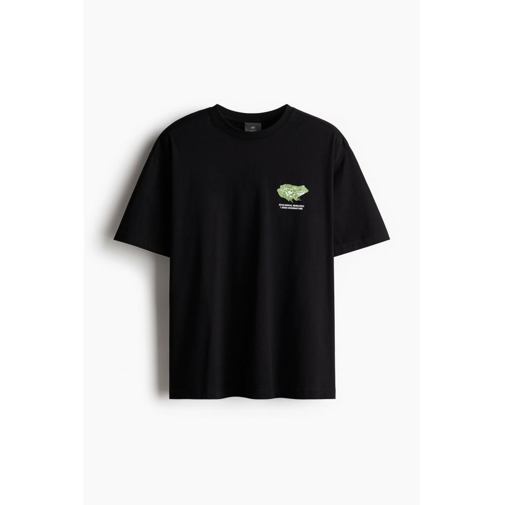 

Футболка свободного покроя с принтом HM Black Frog