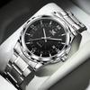OPK Quartz Stainless Date Black Men's Watch, Stylish, Fashionable, Classic, Steel, Display, Waterproof, Luminous,