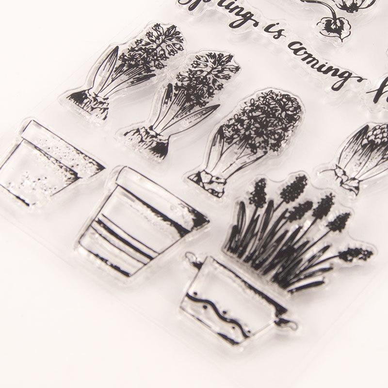 Flowers Transparent Clear Silicone Stamp for Seal DIY Scrapbooking Photo Clear Stamp
