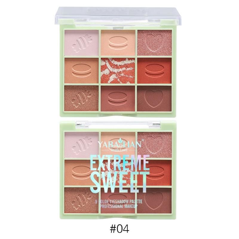 NEW Transparent Nine-color Eyeshadow Disc Earth Color Pearlescent Matte Makeup Ins Eyeshadow