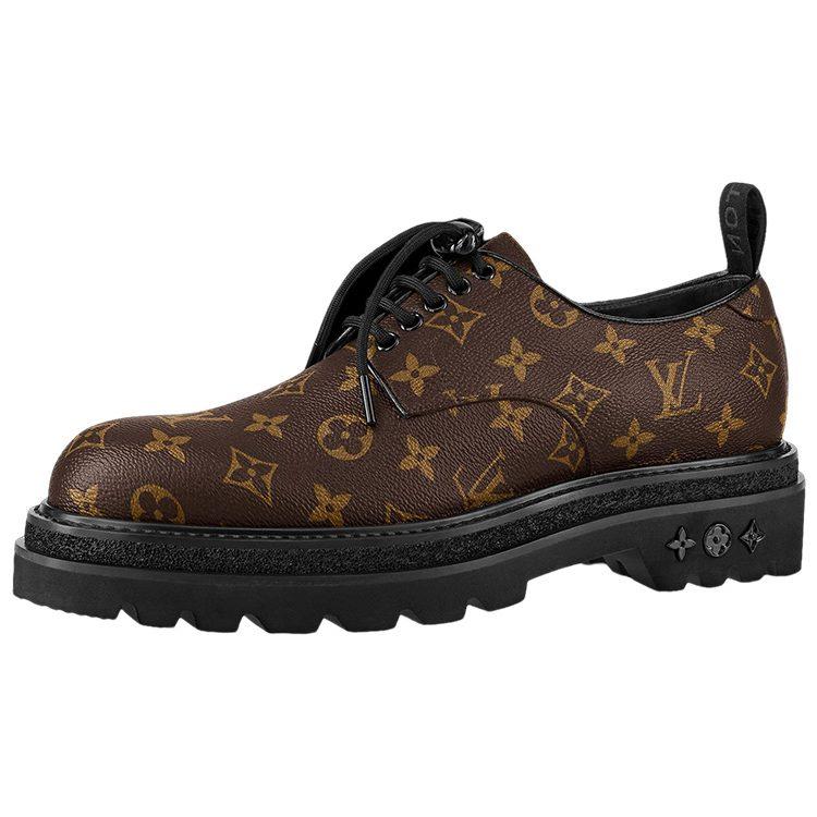 LOUIS VUITTON Black Ice Derby Shoes 'Black Brown Monogram' 1A8FUZ